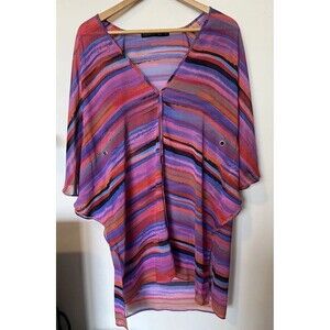 Karen Millen Multicolored Brushstroke Beach Kaftan/Coverup Size XS/S